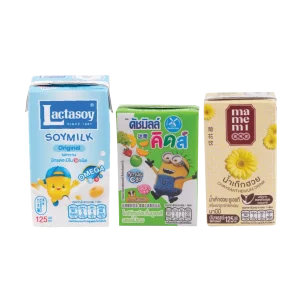 โยเกิร์ตพร้อมดื่มดัชมิลล์ (90 ml.) แลคตาซอย (125 ml.) น้ำเก๊กฮวย (125 ml.)